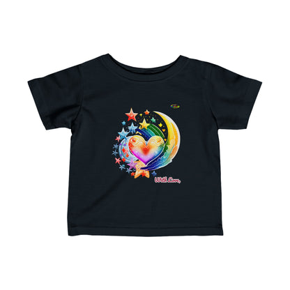 Cute With Love, Rainbow Heart Infant Fine Jersey Tee  -My Bright Side Clothing