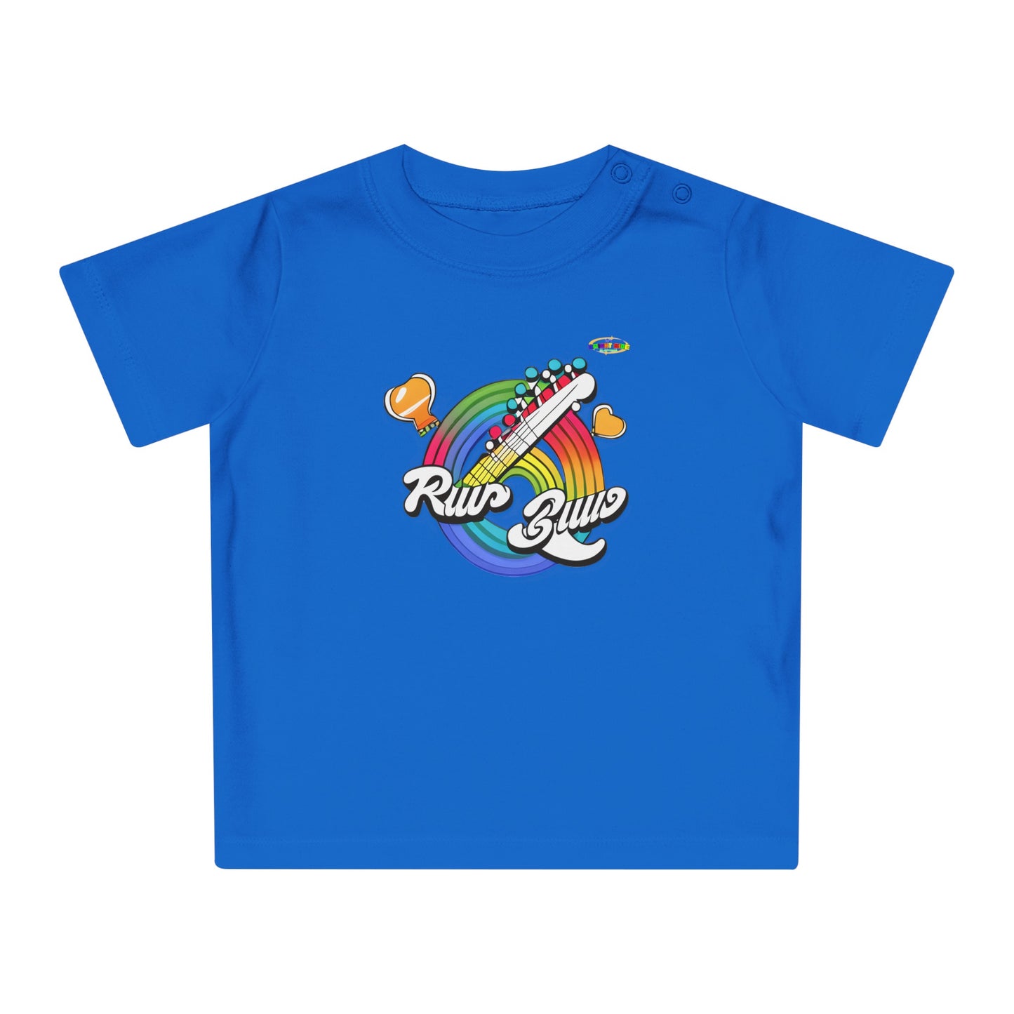 Cute Rainbow Making Music logo Baby T-Shirt-MyBrightSideClothing