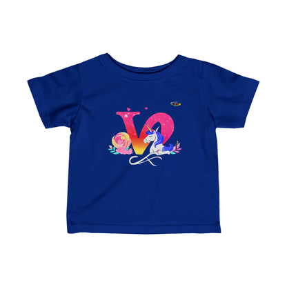 Cute Unicorn Love Logo Infant Fine Jersey Tee-My Bright Side Clothing