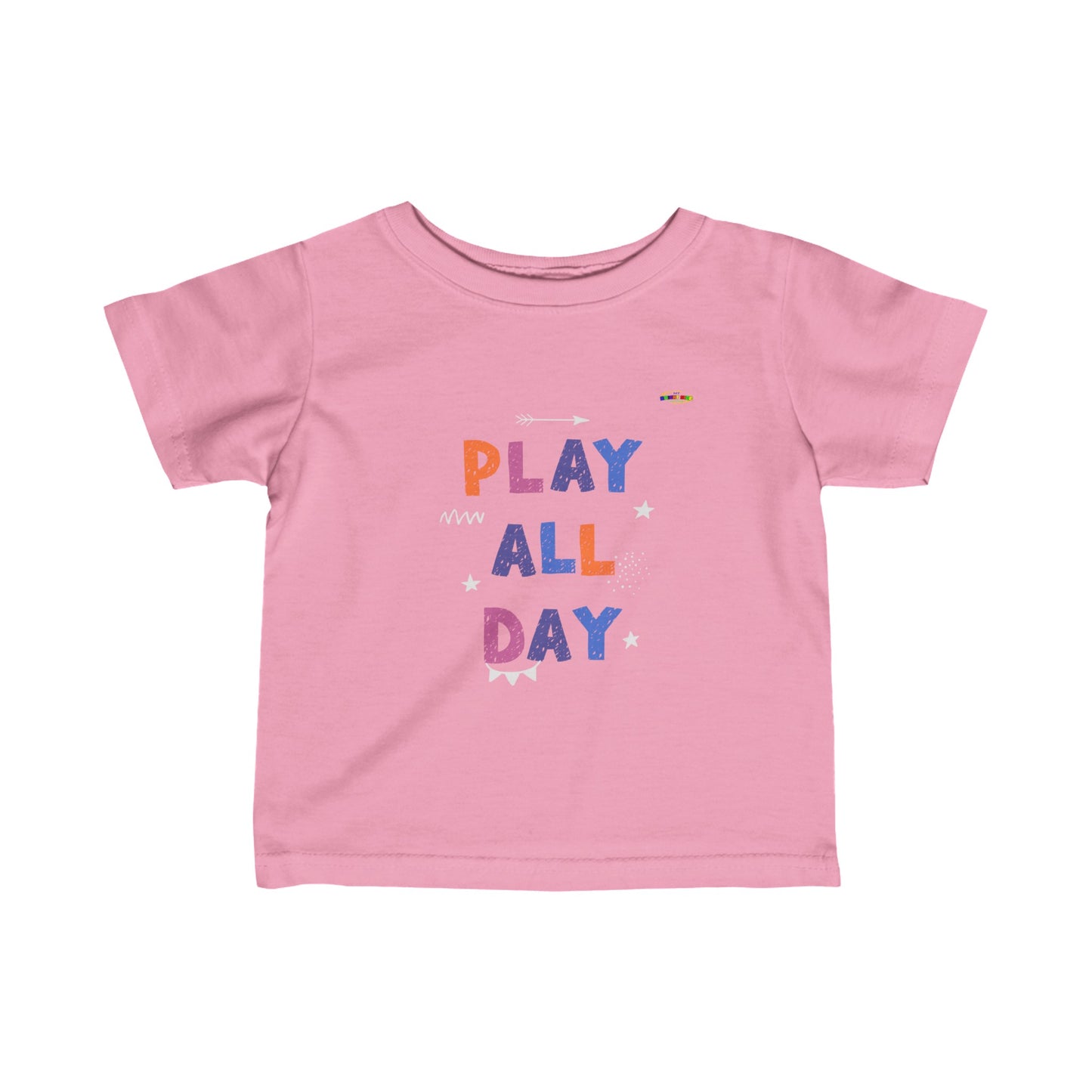 Play All Day Logo Infant Fine Jersey Tee-My Bright Side Clothing