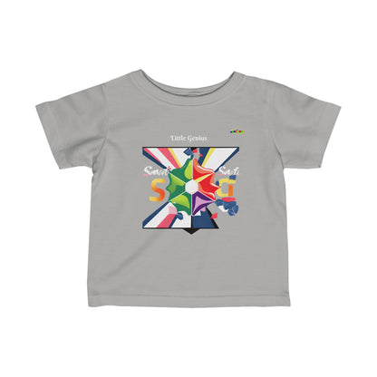 Little Genius Mindful Logo Infant Fine Jersey Tee--MyBrightSideClothing