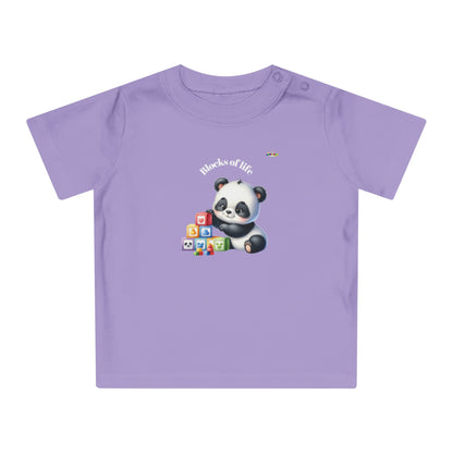 Cute Baby Panda Bear Building Blocks Graphic  Baby T-Shirt-My Bright Side Clothing