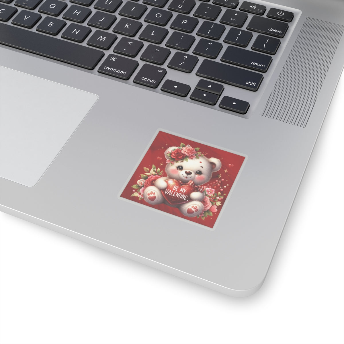 Cute Teddy Bear Valentines Kiss-Cut Sticker-My Bright Side Clothing