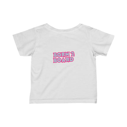 Cute Born 2 Board Pastel Skateboard  Graphic Infant Fine Jersey Tee-My Bright Side Clothing