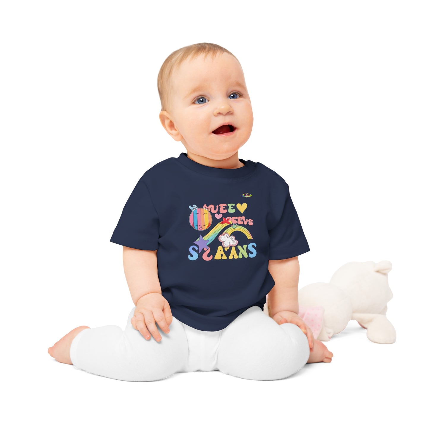 Groovy Rainbow Music Logo Baby T-Shirt--My Bright Side Clothing