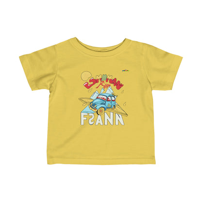 Born 2 Travel Logo Infant Fine Jersey Tee-MyBrightSideClothing