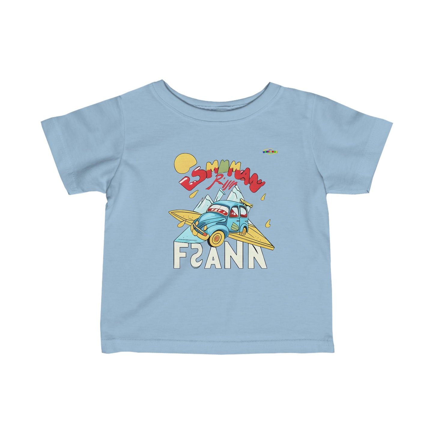 Born 2 Travel Logo Infant Fine Jersey Tee-MyBrightSideClothing