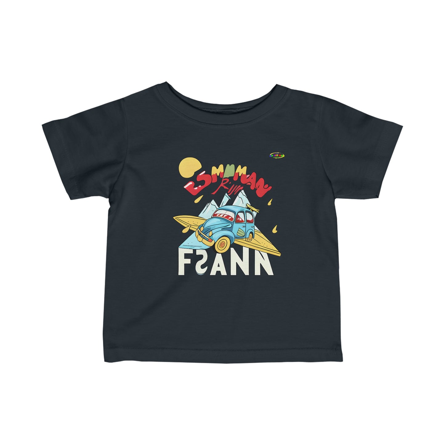 Born 2 Travel Logo Infant Fine Jersey Tee-MyBrightSideClothing