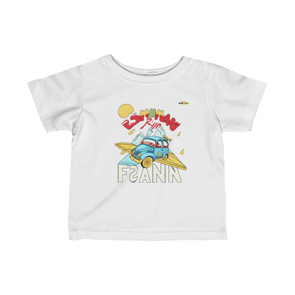 Born 2 Travel Logo Infant Fine Jersey Tee-MyBrightSideClothing