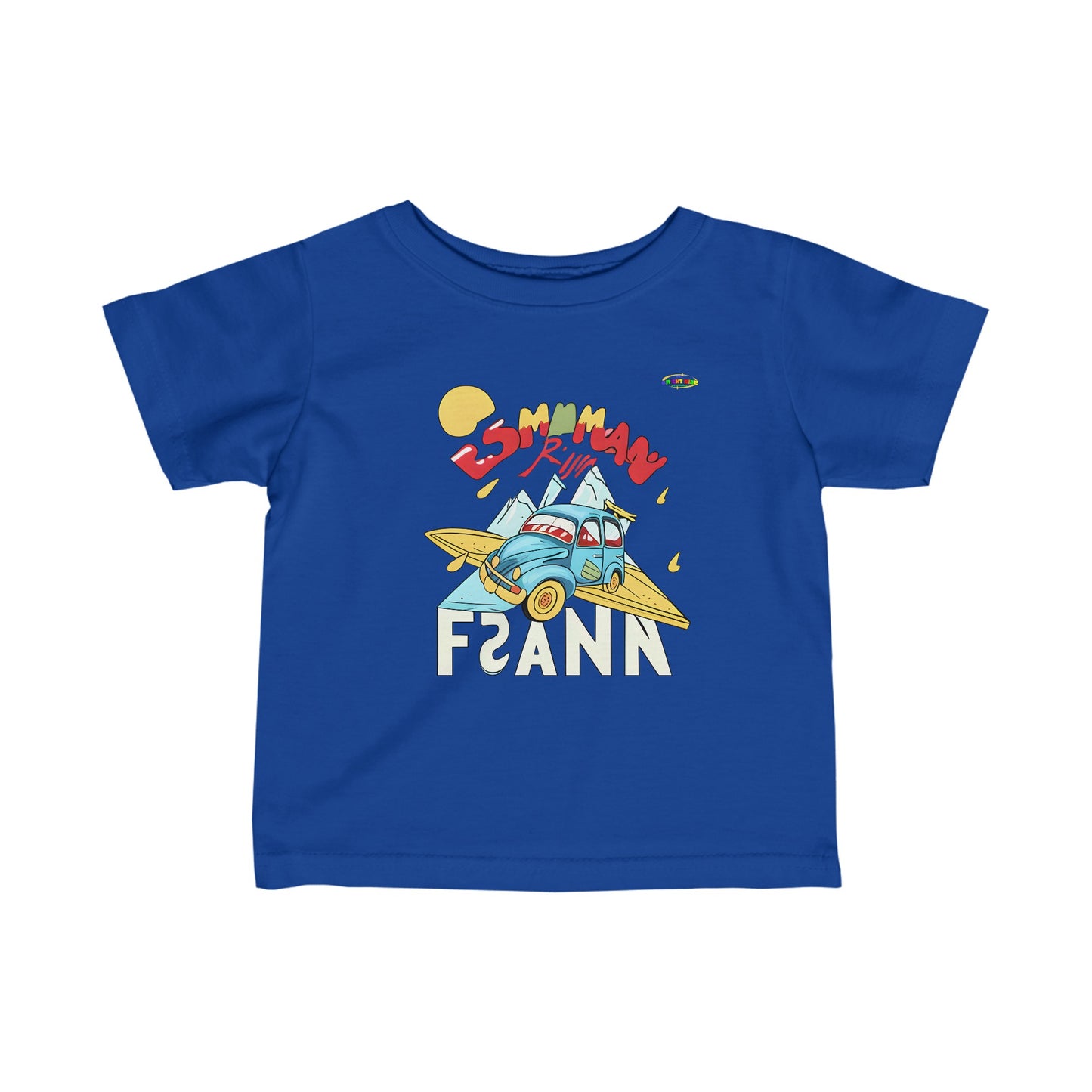 Born 2 Travel Logo Infant Fine Jersey Tee-MyBrightSideClothing