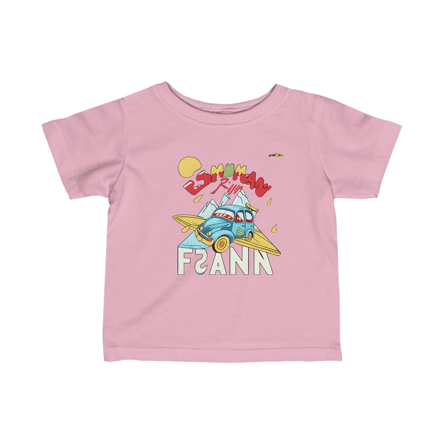 Born 2 Travel Logo Infant Fine Jersey Tee-MyBrightSideClothing