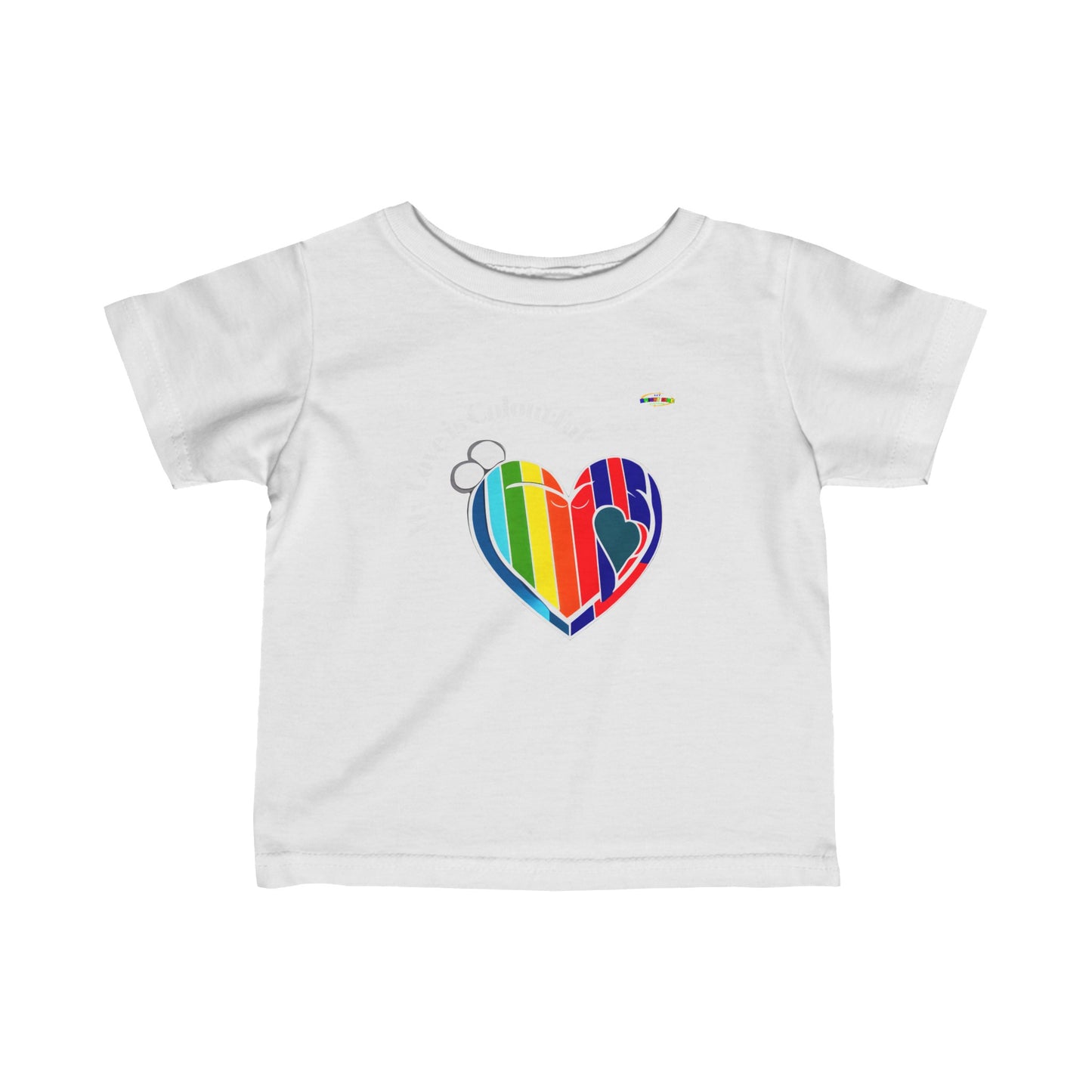 My Love is colourful heart logo Infant Fine Jersey Tee-My Bright Side Clothing