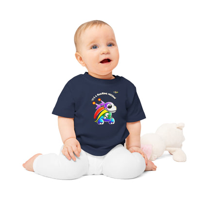 Cute Its a roaring mission super dino Logo Baby T-Shirt -MyBrightSideClothing