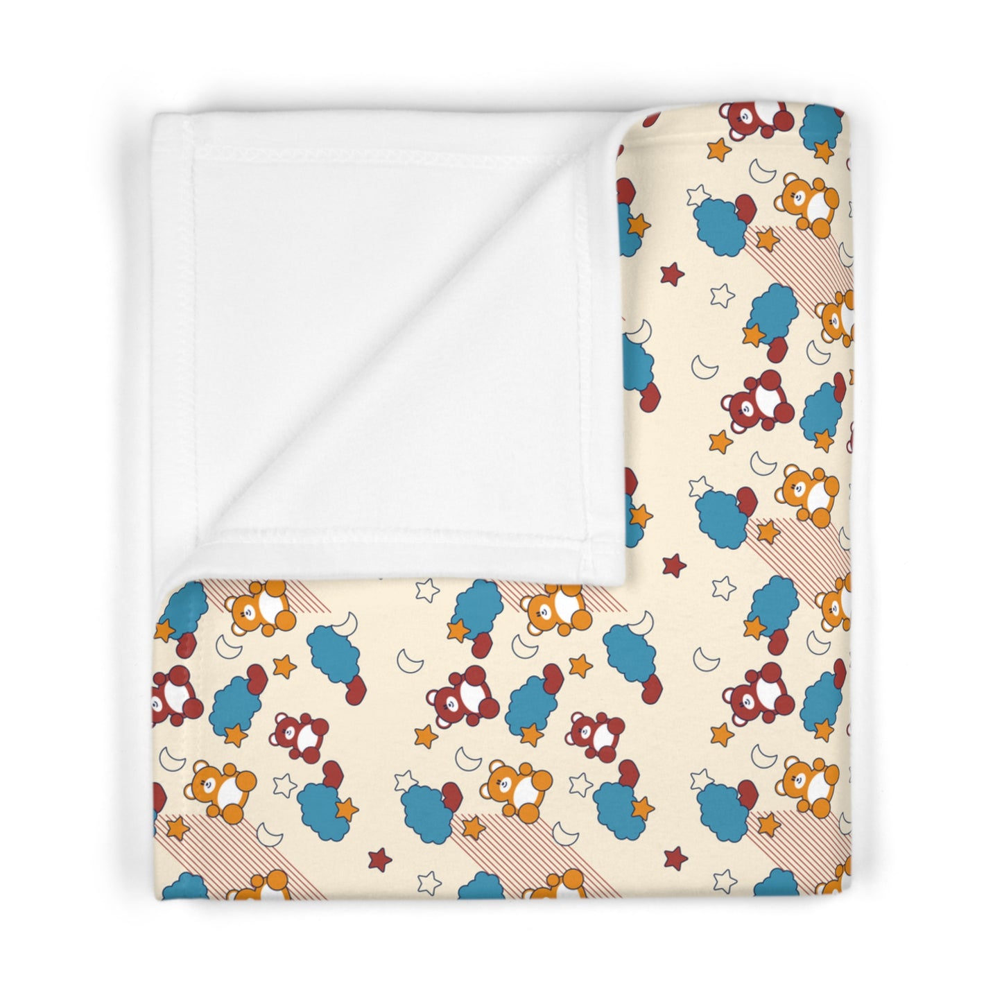 Cute Teddy Bear Pattern Soft Fleece Baby Blanket--My Bright Side Clothing