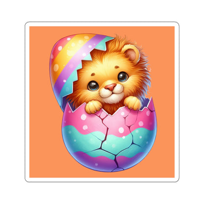 Cute and Sweet Little Tiger Easter Egg -Kiss-Cut Sticker-My Bright Side Clothing