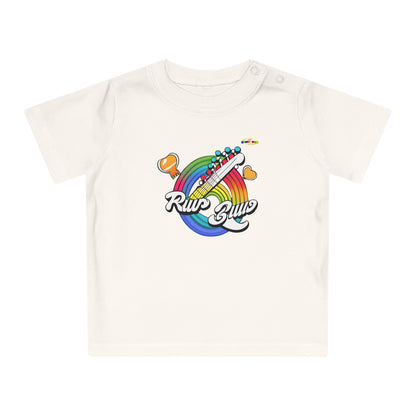 Cute Rainbow Making Music logo Baby T-Shirt-MyBrightSideClothing