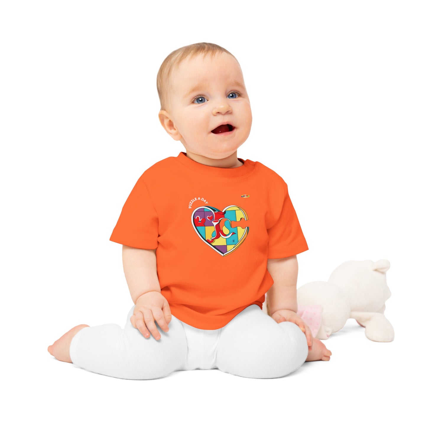 Cute Rainbow Heart Logo Baby T-Shirt-My Bright Side Clothing