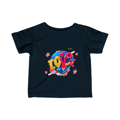 Cute Super Love Logo Infant Fine Jersey Tee-My Bright Side Clothing