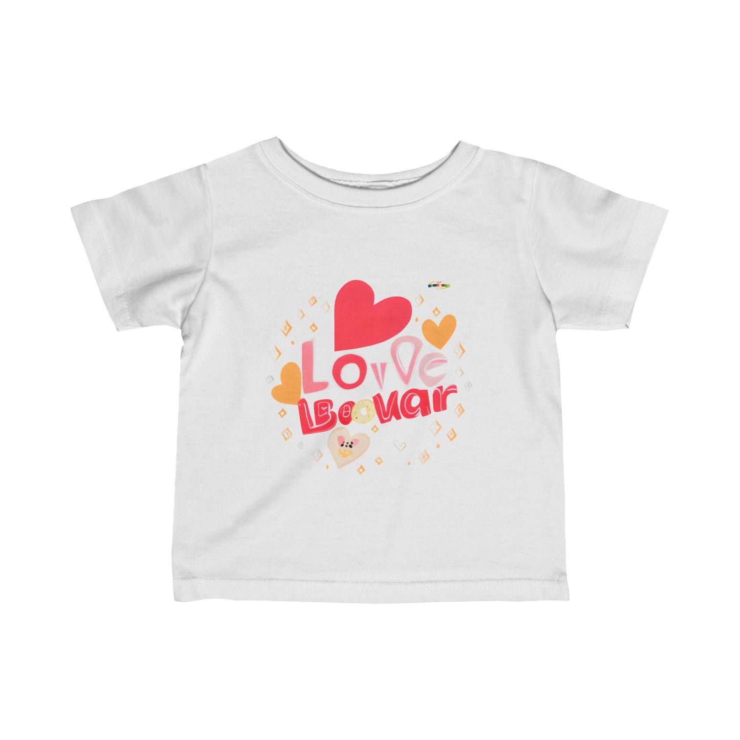 Cute Born 2 Be Loved Logo Infant Fine Jersey Tee--My Bright Side Clothing