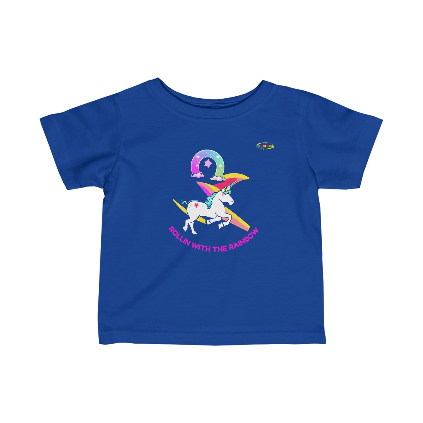 Magic under the rainbow unicorn Logo Infant Fine Jersey Tee-MyBrightSideClothing