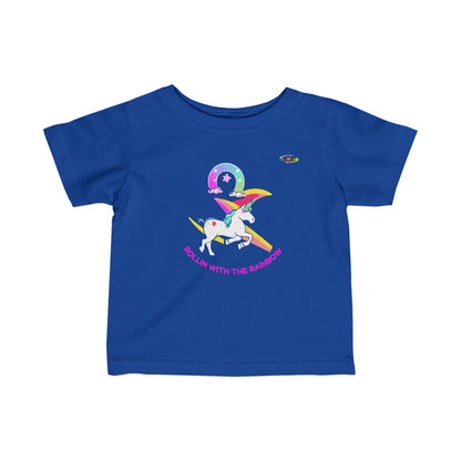 Magic under the rainbow unicorn Logo Infant Fine Jersey Tee-MyBrightSideClothing