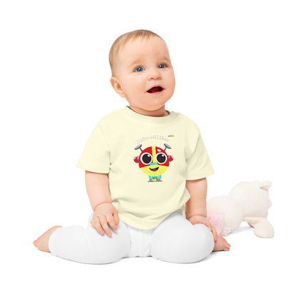 Cute little Robo Mission Robot Logo Baby T-Shirt -MyBrightSideClothing