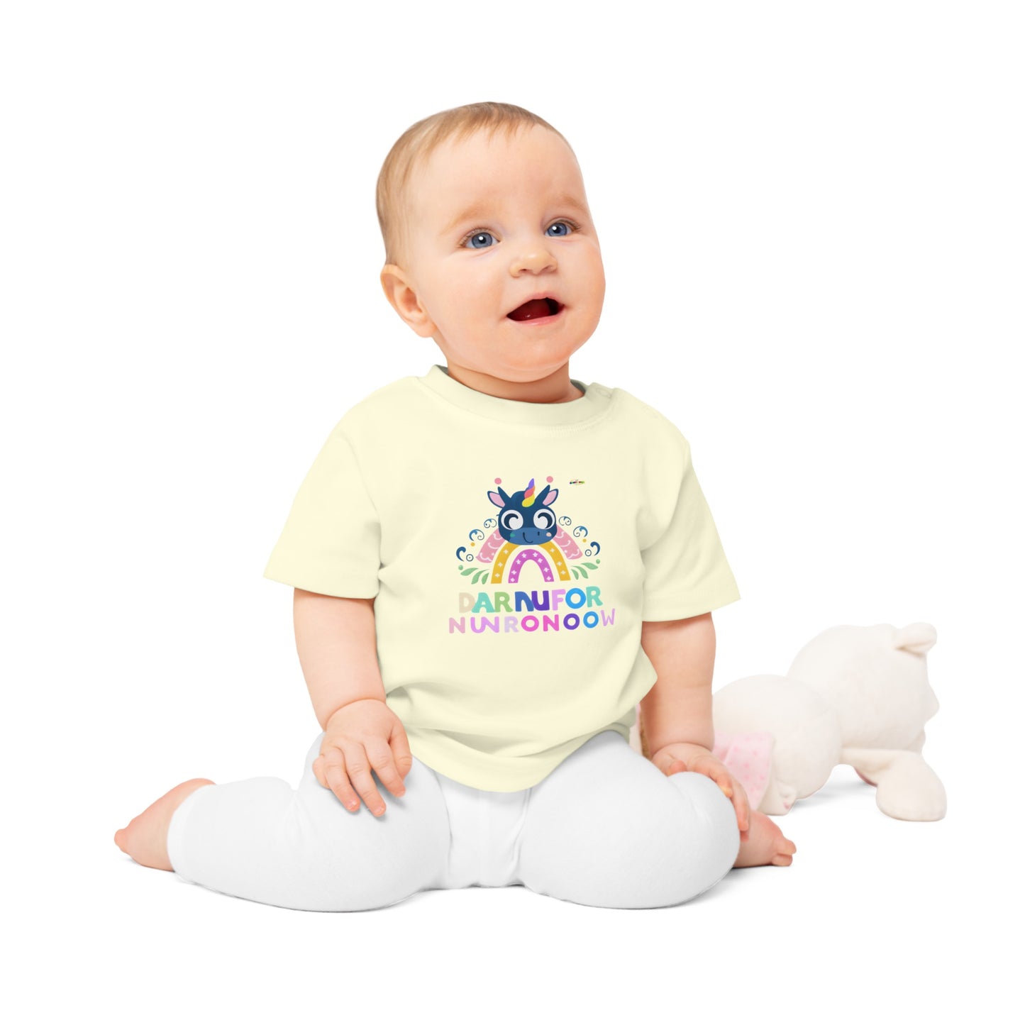 Cute Rainbow letters Baby Unicorn Baby T-Shirt--My Bight Side Clothing