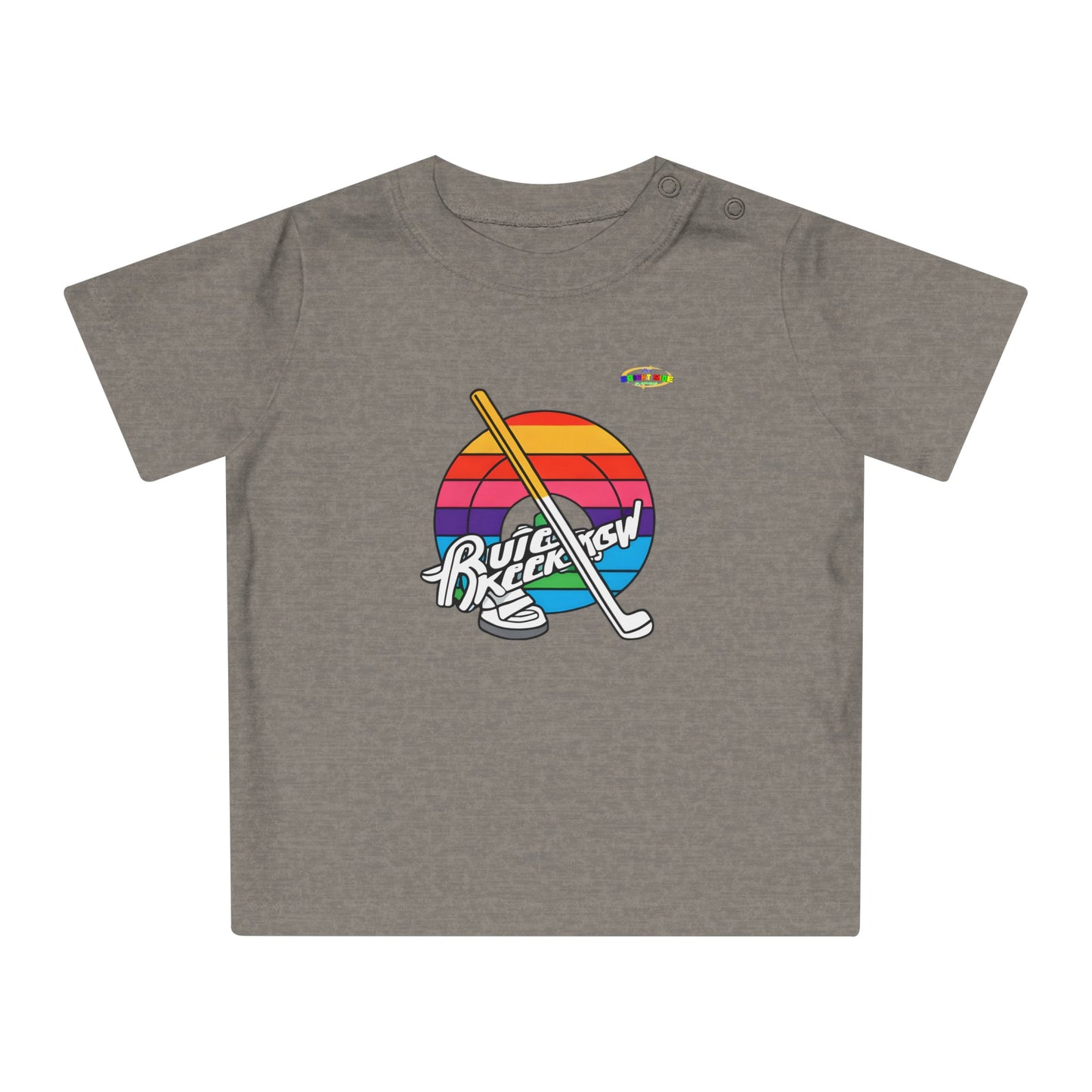 Cute Rainbow Circle Hockey Power logo Baby T-Shirt-MyBrightSideClothing