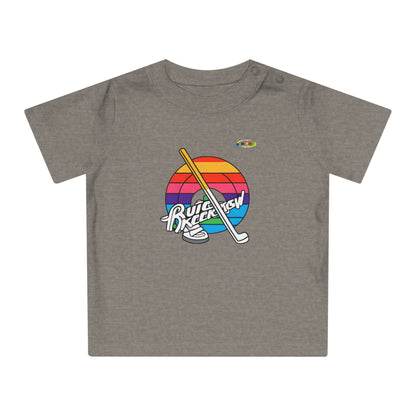 Cute Rainbow Circle Hockey Power logo Baby T-Shirt-MyBrightSideClothing