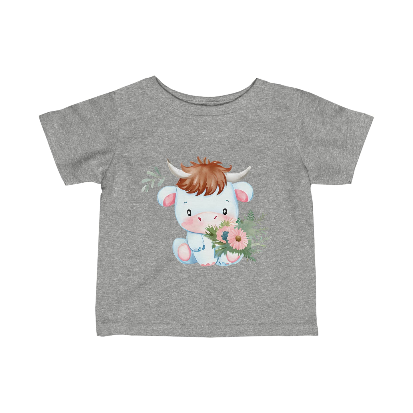 Cute Boho Baby Cow Infant Fine Jersey Tee--My Bright Side Clothing