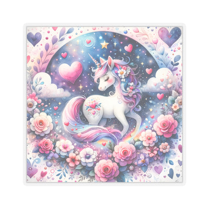 Magical Unicorn Love Kiss-Cut Sticker-My Bright Side Clothing