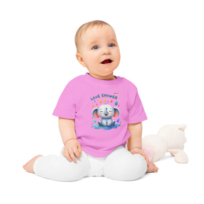 Cute Baby Elephant Graphic Organic Baby T-shirt--My Bright Side Clothing