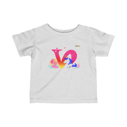 Cute Unicorn Love Logo Infant Fine Jersey Tee-My Bright Side Clothing