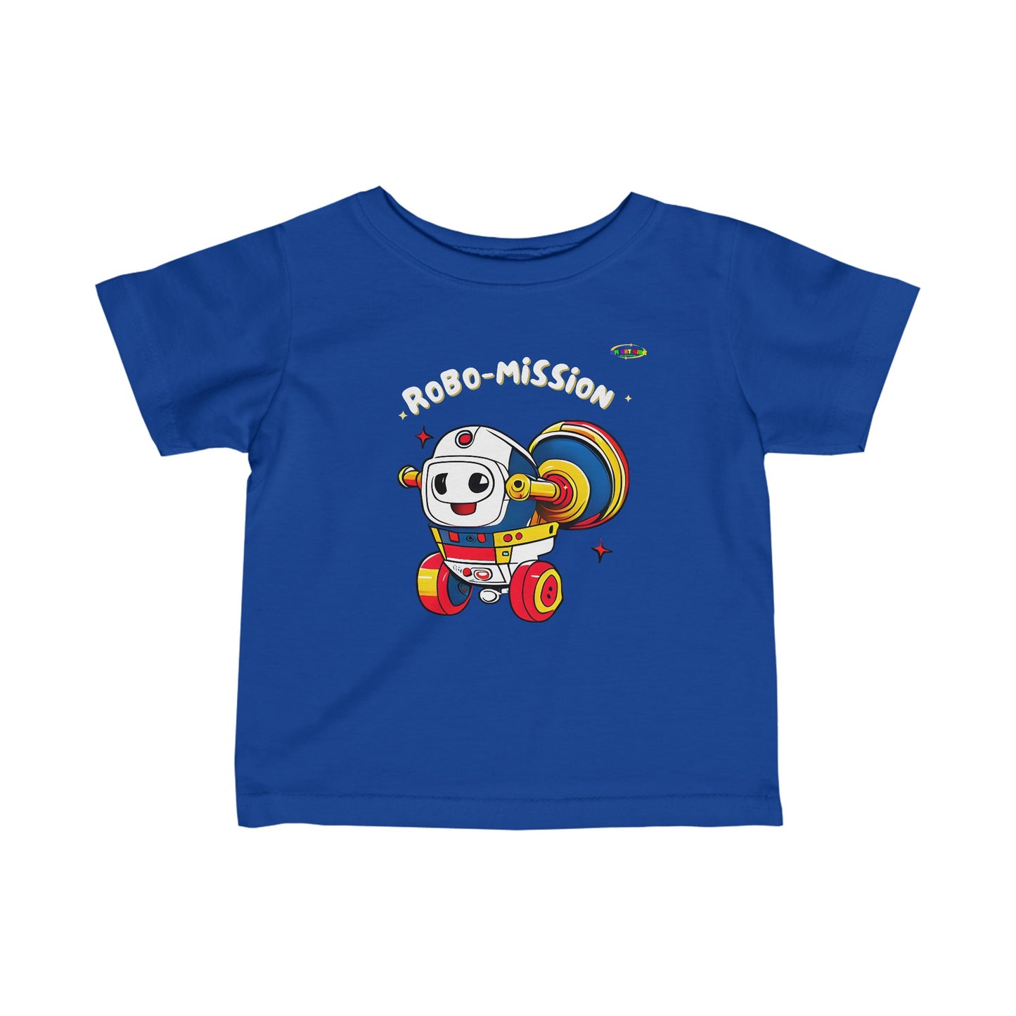 Cute  Robo Mission Robot Logo Infant Fine Jersey Tee-MyBrightSideClothing