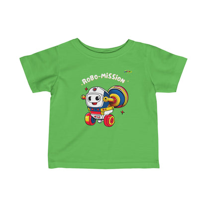 Cute  Robo Mission Robot Logo Infant Fine Jersey Tee-MyBrightSideClothing