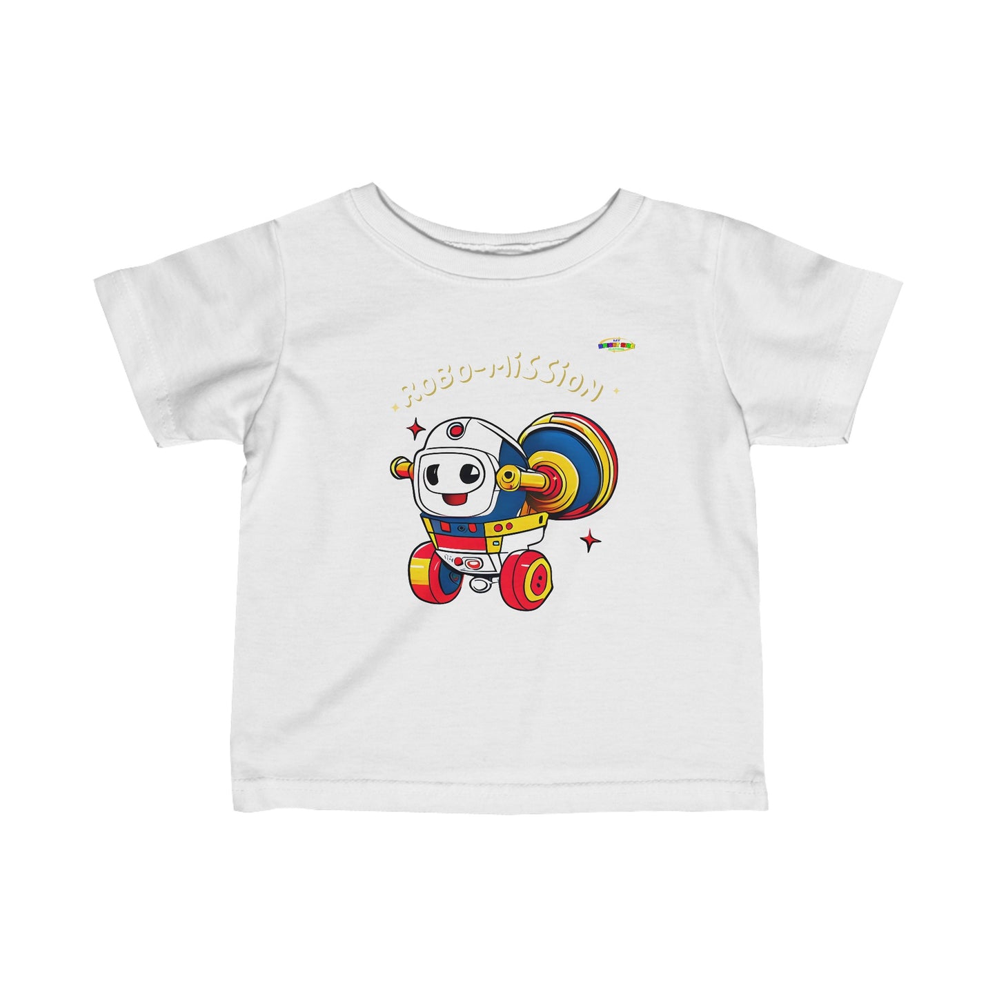 Cute  Robo Mission Robot Logo Infant Fine Jersey Tee-MyBrightSideClothing