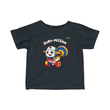 Cute  Robo Mission Robot Logo Infant Fine Jersey Tee-MyBrightSideClothing