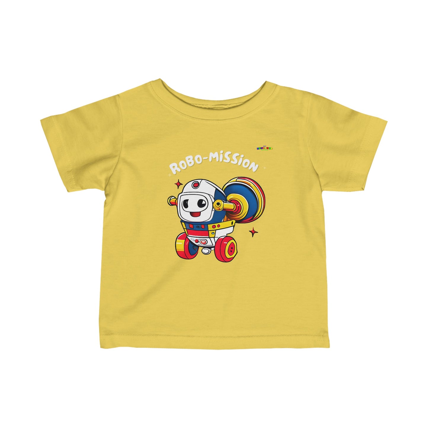 Cute  Robo Mission Robot Logo Infant Fine Jersey Tee-MyBrightSideClothing