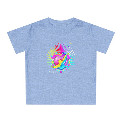 Cute Pastel Sending Love Heart Rainbow Baby T-Shirt-My Bright Side Clothing