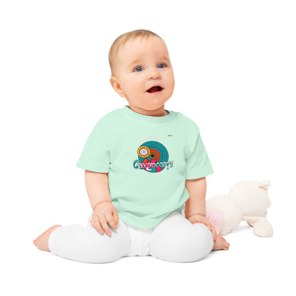 Cute Groovy Tunes Retro record Logo Baby T-Shirt -MyBrightSideClothing