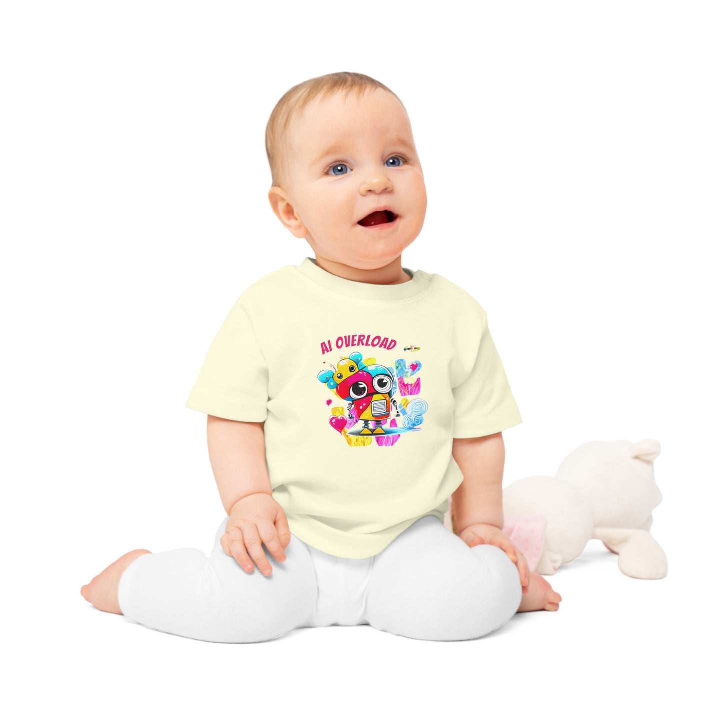 Cute Rainbow baby Robot Baby T-Shirt-My Bright Side Clothing