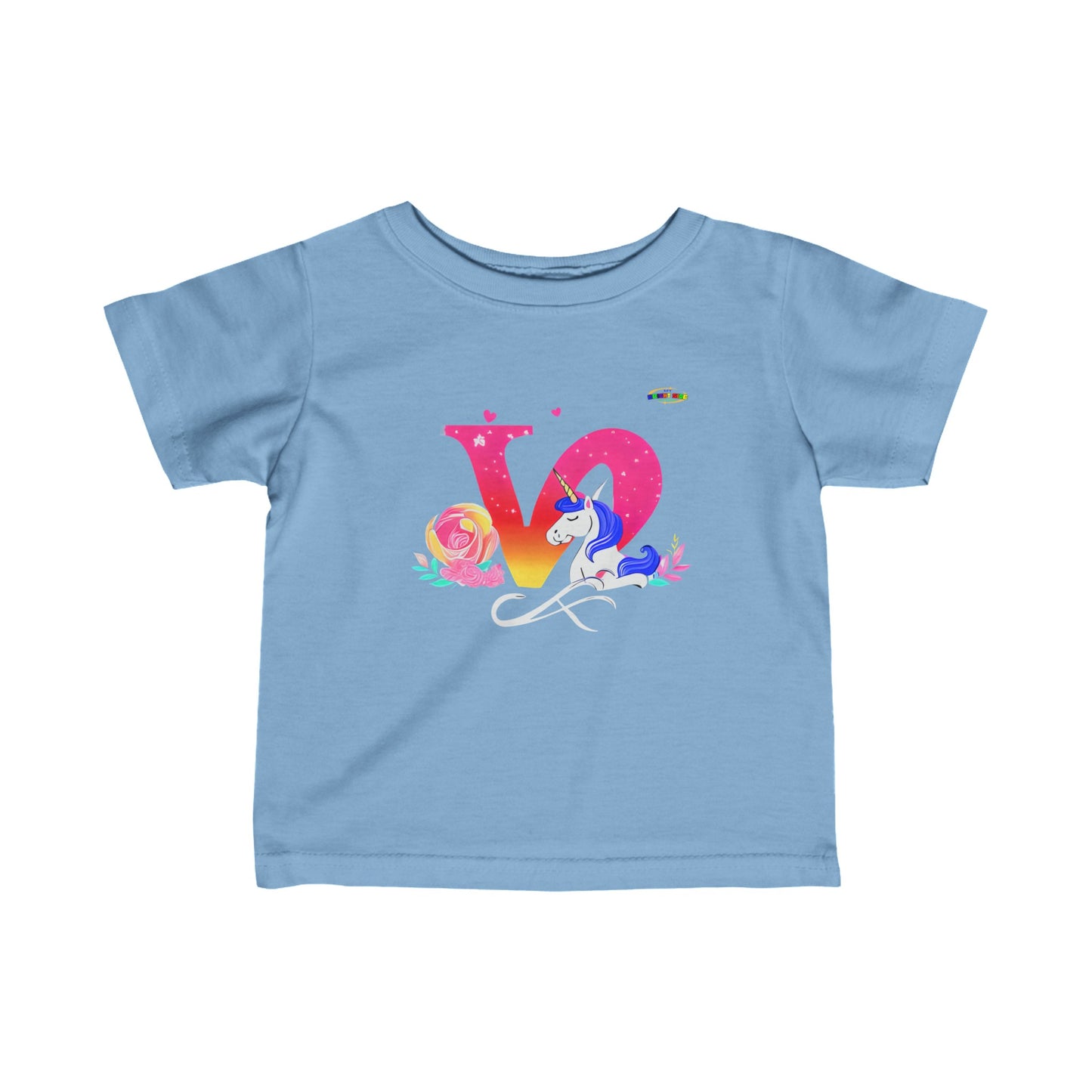 Cute Unicorn Love Logo Infant Fine Jersey Tee-My Bright Side Clothing