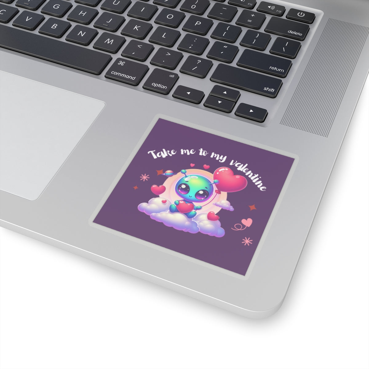 Take me to my Valentine cute baby Alien Valentine Kiss-Cut Sticker-My Bright Side Clothing