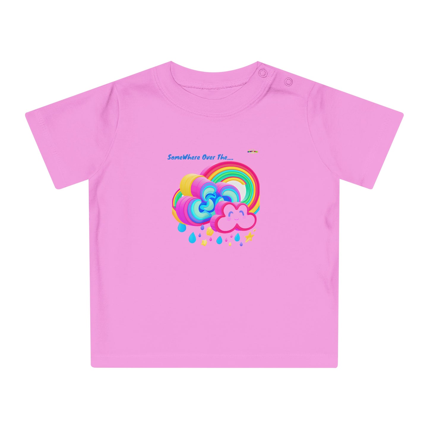 Cute Pastel Somewhere Over The Rainbow Baby T-Shirt-My Bright Side Clothing