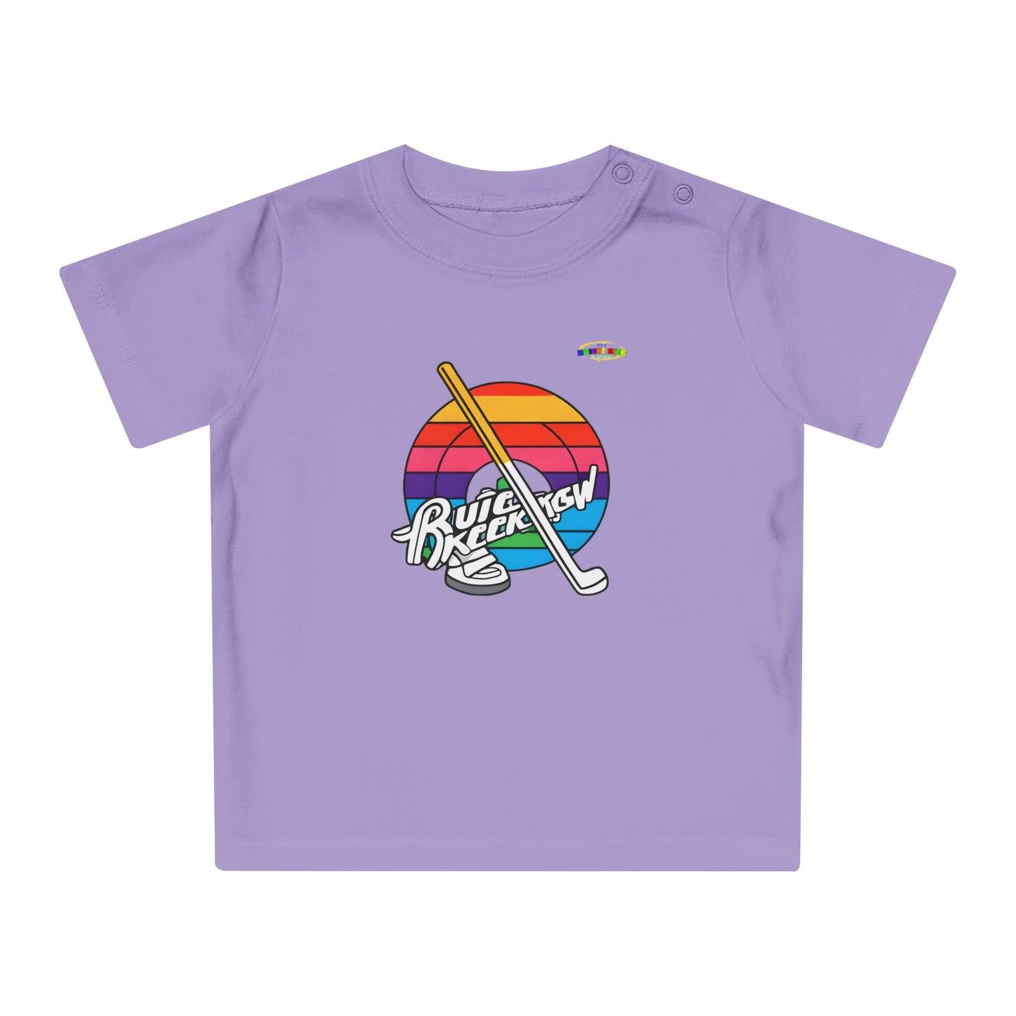 Cute Rainbow Circle Hockey Power logo Baby T-Shirt-MyBrightSideClothing