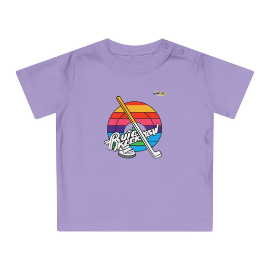 Cute Rainbow Circle Hockey Power logo Baby T-Shirt-MyBrightSideClothing