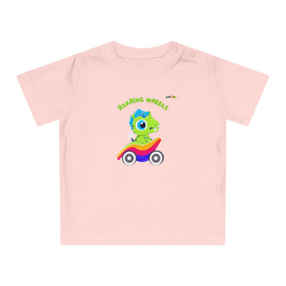 Cute Roaring Wheels Baby Dino Logo Baby T-Shirt -MyBrightSideClothing