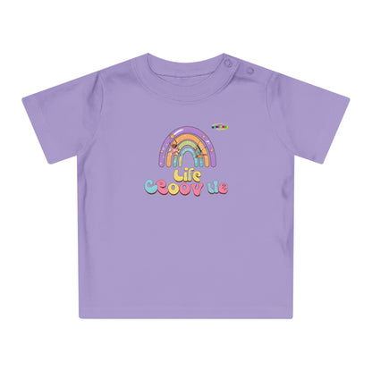 Cute Groovin Life Rainbow Logo Baby T-Shirt -MyBrightSideClothing