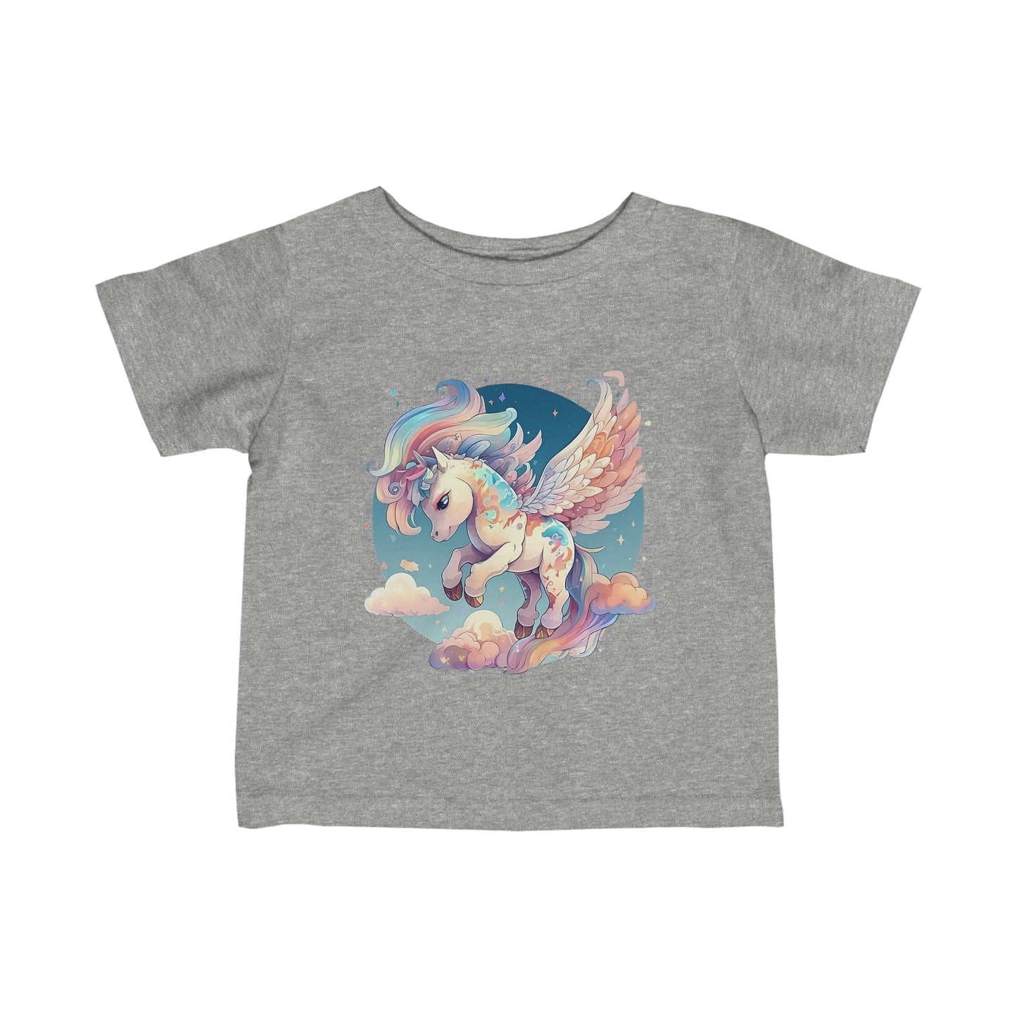 Cute Colourful Rainbow Unicorn Infant Fine Jersey Tee-My Bright Side Clothing