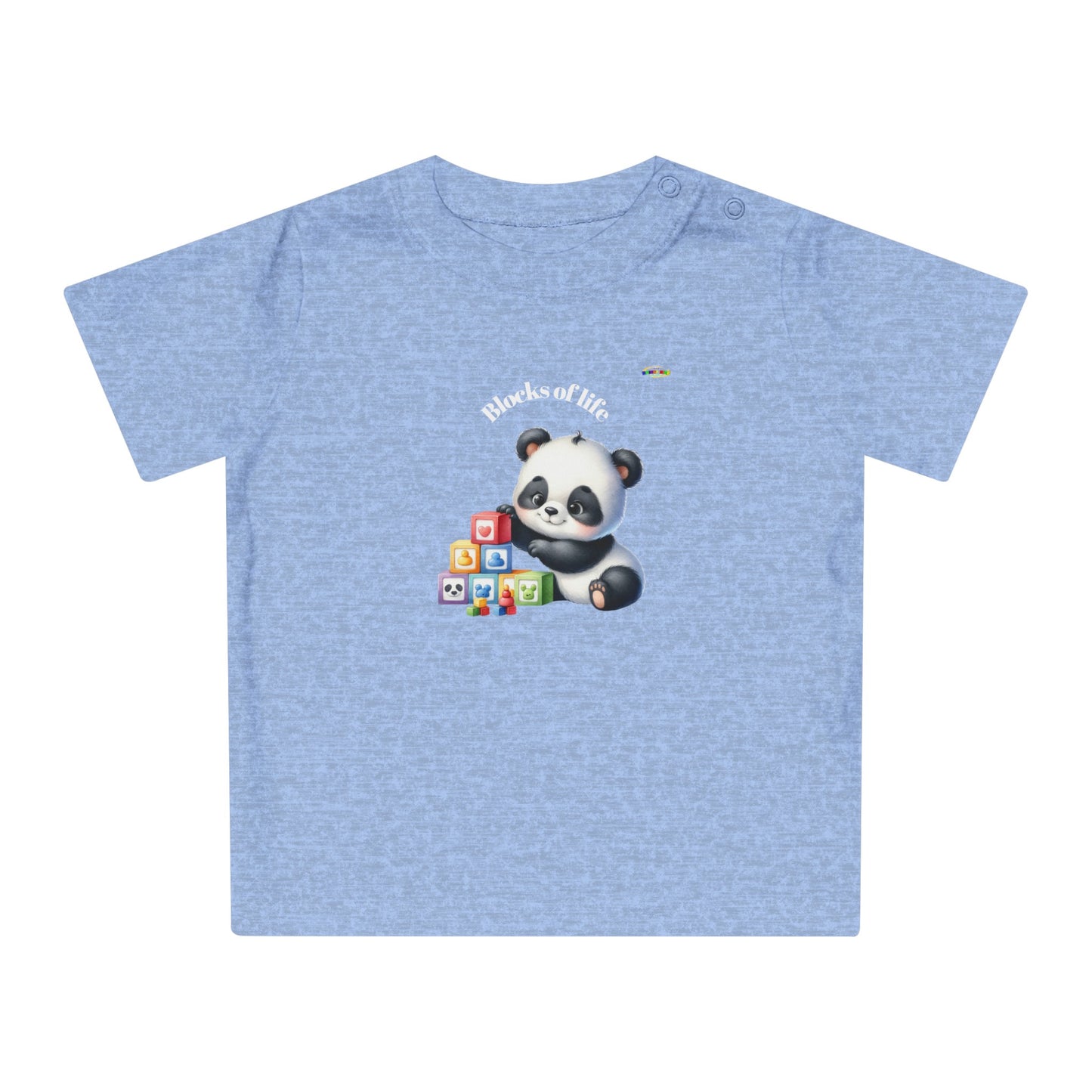 Cute Baby Panda Bear Building Blocks Graphic  Baby T-Shirt-My Bright Side Clothing